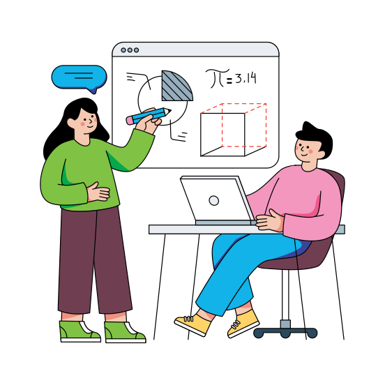 Digital Classroom, Virtual Classroom, Online Class, Online Lecture, Online Tutor , illustration