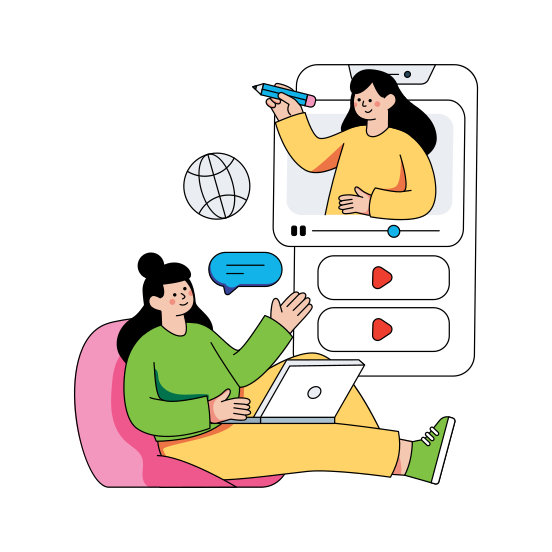 Educational Video, Video Tutorial, Online Video, Play Video,video Streaming, illustration