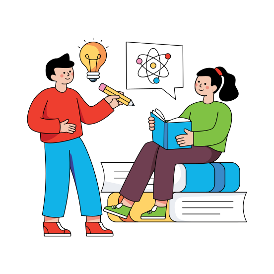 Group Study, Creative Education, Combine Study, Creative Learning, Group Knowledge, illustration