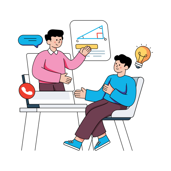 Online Class, Virtual Class,online Student, Online Tutor, Online Lecture, illustration