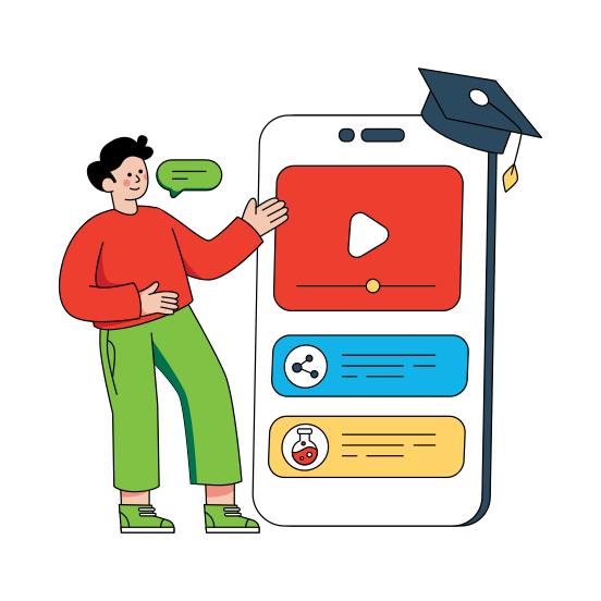 Online Education, Education Platform, Distance Learning, Online Learning, Elearning, illustration