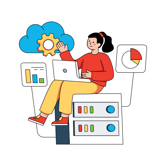Cloud Data Management, Data Development, Data Setting, Data Configuration, Data Config, illustration