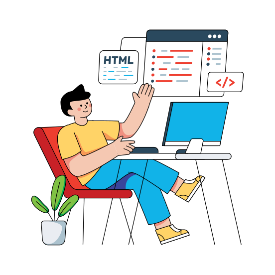Html Programmer, Software Development, Html Coding, Web Development, Software Management , illustration