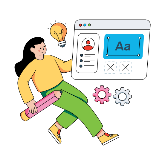 Ui Designing, Web Development, Web Management, Creative Website, Creative Webpage , illustration