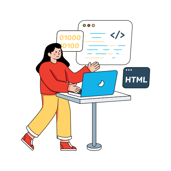 Web Programming, Html Coding, Web Development, Software Management ,software Development, illustration