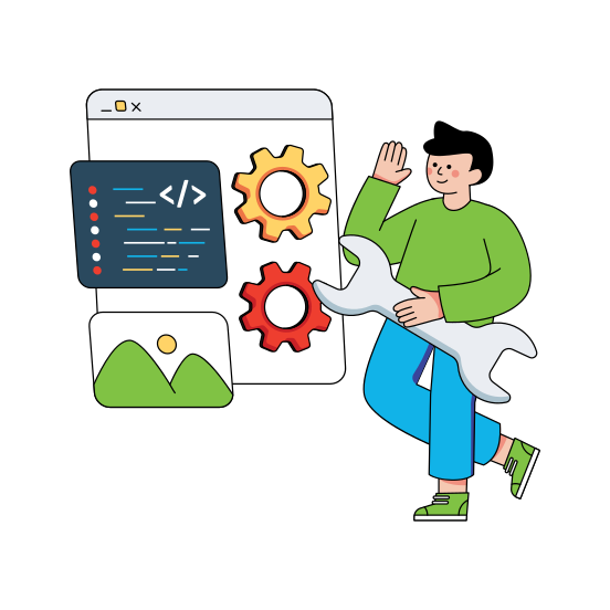 Web Programming, Web Development Services, Html Coding, Web Development, Software Management , illustration
