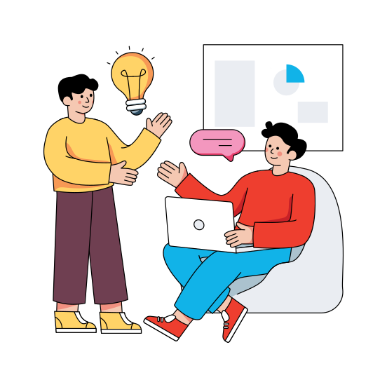 Creative Discussion, Project Discussion, Creative Communication, Conversation, Negotiation , illustration