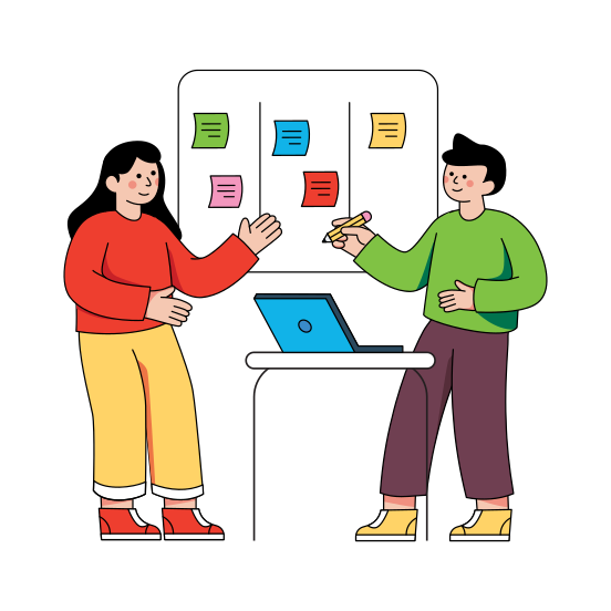 Task Board, Task Plan, Scrum Board, Work Board, Agenda Board , illustration