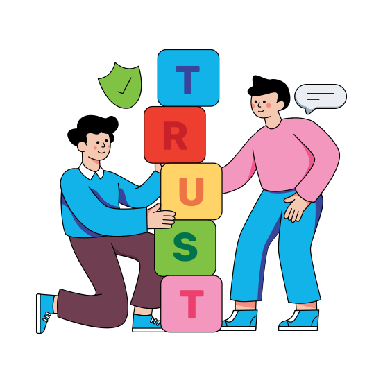 Trustworthy Team, Teamwork, Teammates, Reliable Team, Honest Team , illustration