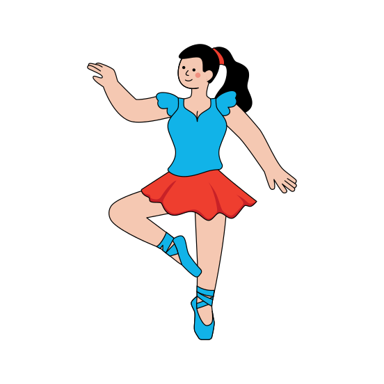 Ballet Dancer, Ballerina, Chorus, Coryphee, Breakdancer, illustration