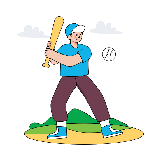 Baseball Player, Playing Baseball, Sports Equipment, Playball, Baseball Game, illustration
