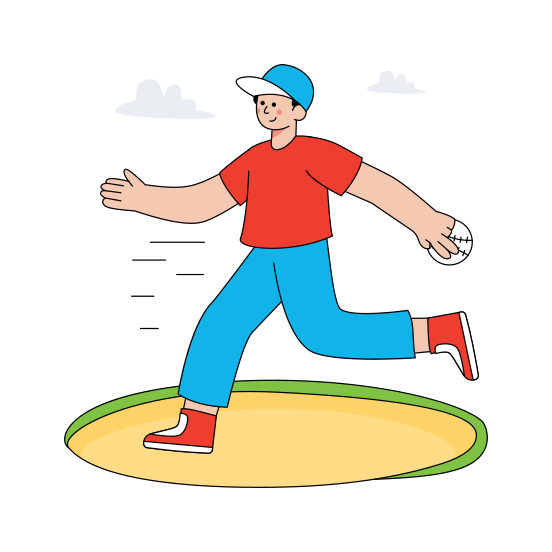 Bowler, Sportsman, Sportsperson, Cricket Player, Sports Activity , illustration
