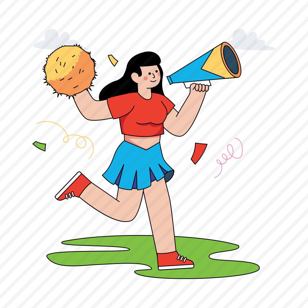 Cheerleader, Interpreter, Applauder, Encourager, Pom Pom , preview