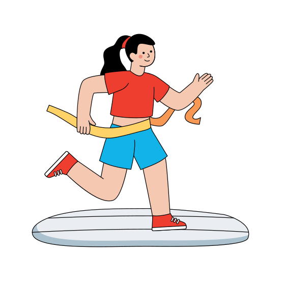 Female Runner, Woman Running, Sports, Sportswoman, Sportsperson, illustration