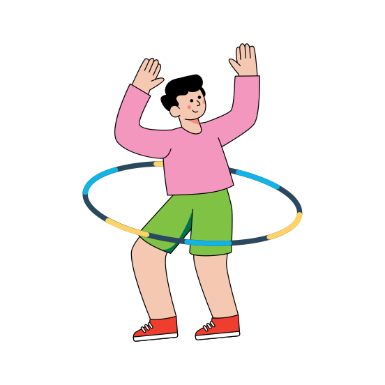 Hula Hoop, Hoop Dance, Hawaiian Dance, Sports, Activity , illustration