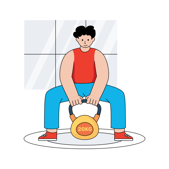 Kettlebell, Gym Tool, Gym Equipment, Weightlifting, Powerlifting, illustration