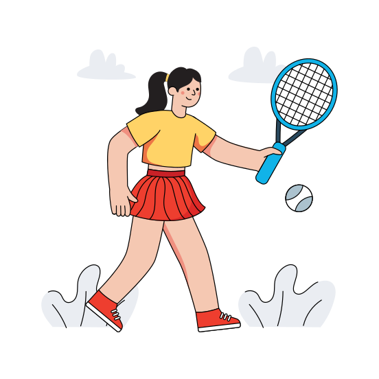 Playing Tennis, Sports, Sports Tool, Sports Equipment, Sports Instrument, illustration