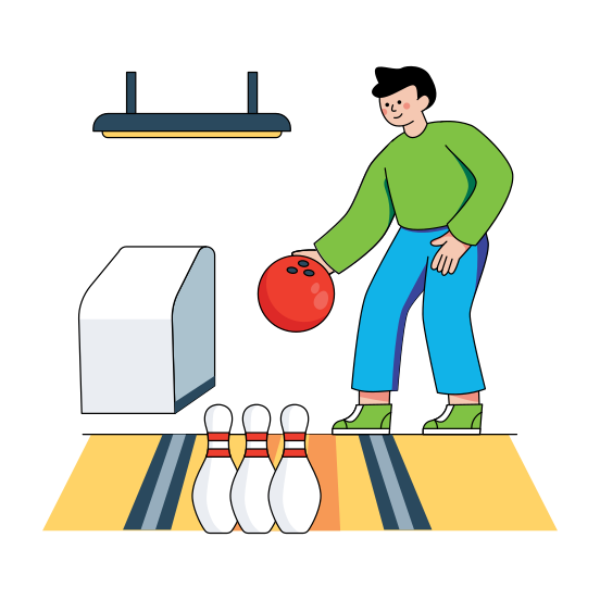 Skittles, Ninepins, Tenpins, Bowling Game, Bowling Player , illustration