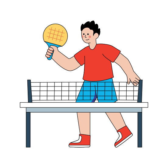 Table Tennis Player, Sports, Sports Tool, Sports Equipment, Playing Tennis, illustration
