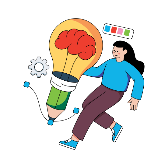 Design Brainstorming, Idea, Innovation, Creative Design, Creativity , illustration