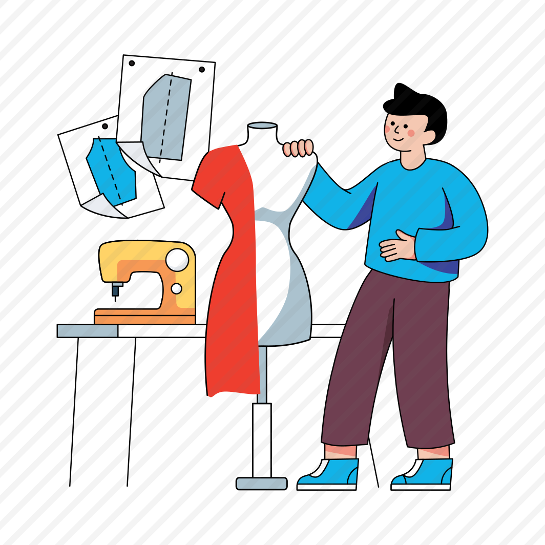 Fashion Designer In Studio, Tailor, Garment Maker, Costumier, Seamstress , preview