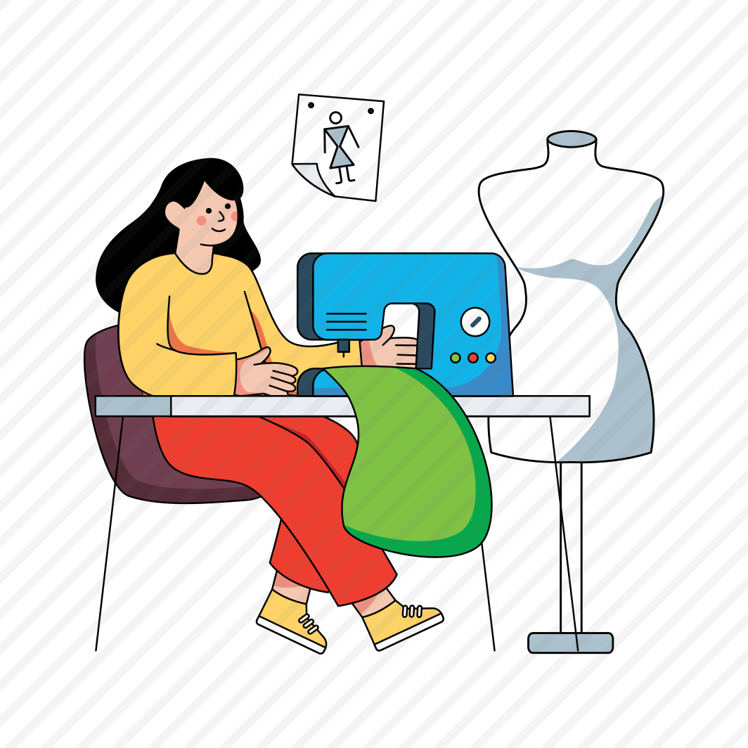 Girl Stitching, Tailoring, Sewing, Dressmaking, Professional Girl , preview