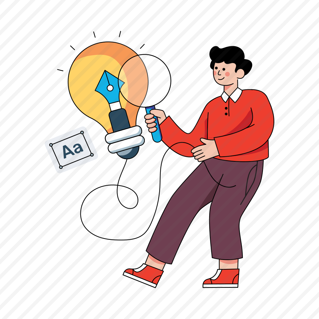 Searching Design Idea, Design Innovation, Bright Idea, Creative Idea, Creativity , preview