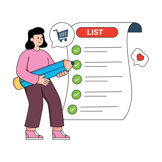 Checklist, Shopping List, Task List, Todo, Agenda, illustration