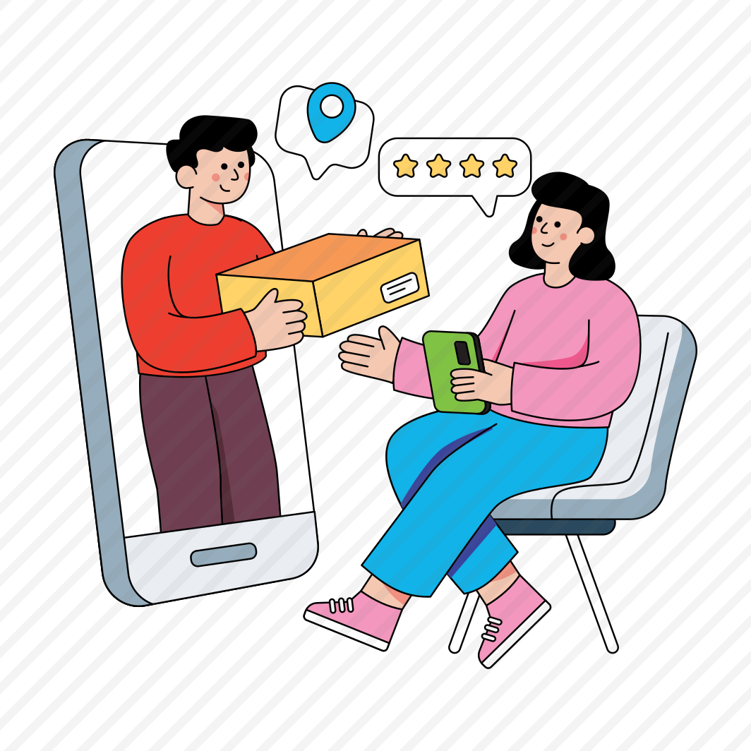 Deliver Online Order, Order Receiving, Delivery Man, Delivery Boy, Parcel Delivery , preview