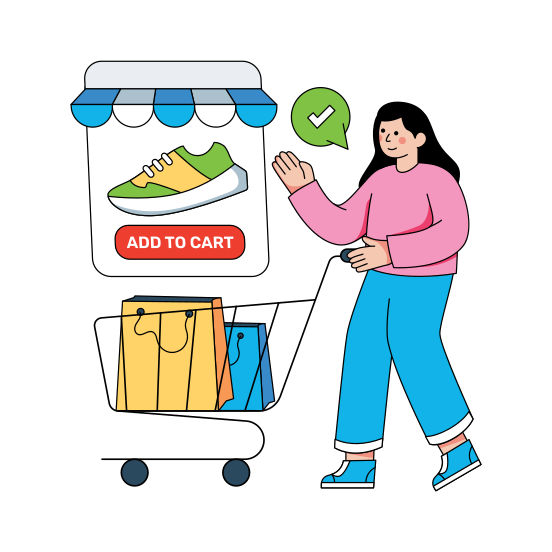 Handcart, Pushcart, Add To Cart, Shopping Cart, Commerce, illustration