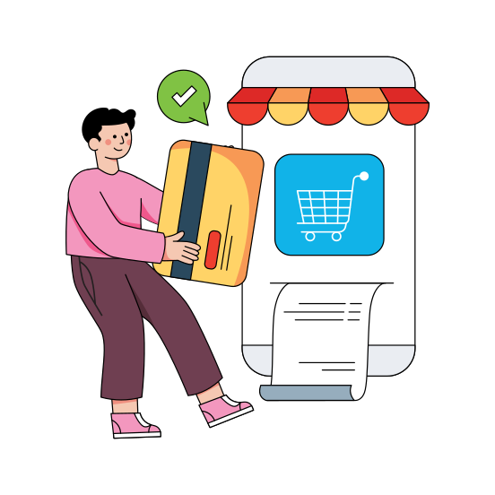 Mobile Card Payment, Online Payment, E Payment, Ecommerce, Shopping Payment, illustration