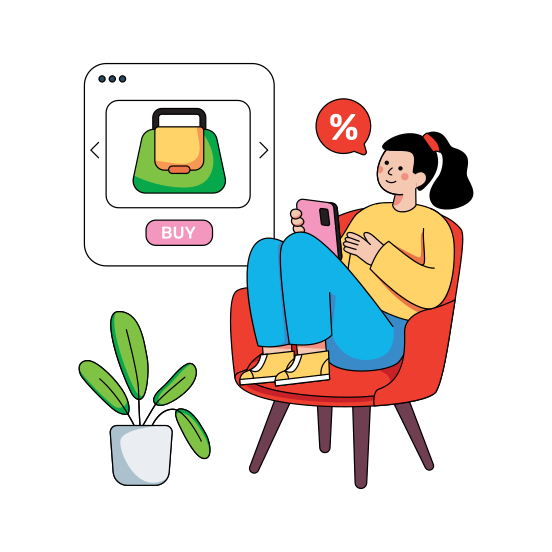 Online Shopping, Eshopping, Ecommerce, Digital Shopping, Buy Online , illustration