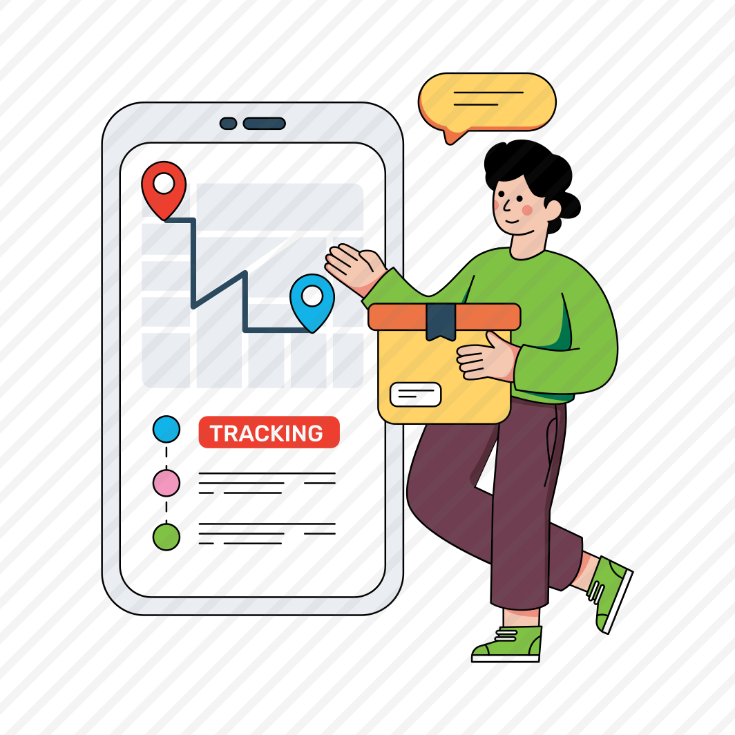 Parcel Location, Parcel Tracking, Package Location, Package Direction, Geolocation, preview