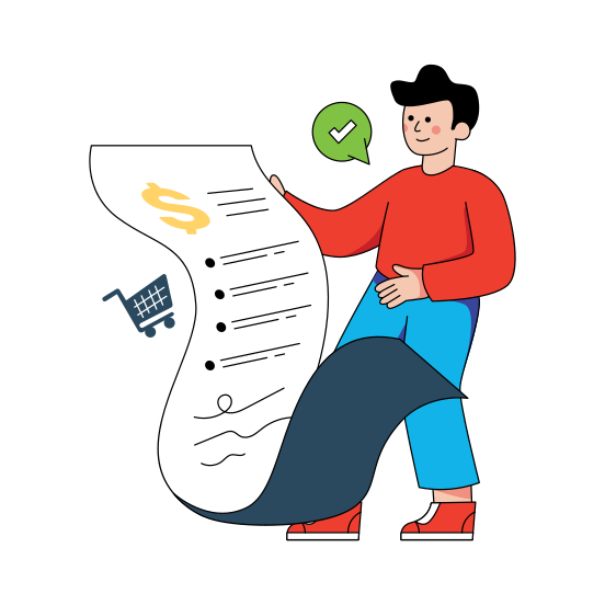Shopping Bill, Invoice, Receipt, Payment Slip, Commerce, illustration