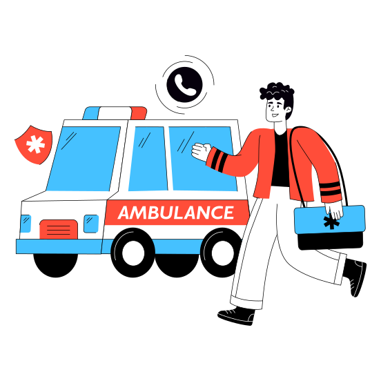 Ambulance, Medical Transport, Medical Vehicle, Automobile, Automotive, illustration