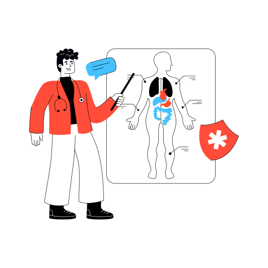 Body Presentation, Biology, Science, Body Parts, Medical Presentation illustration