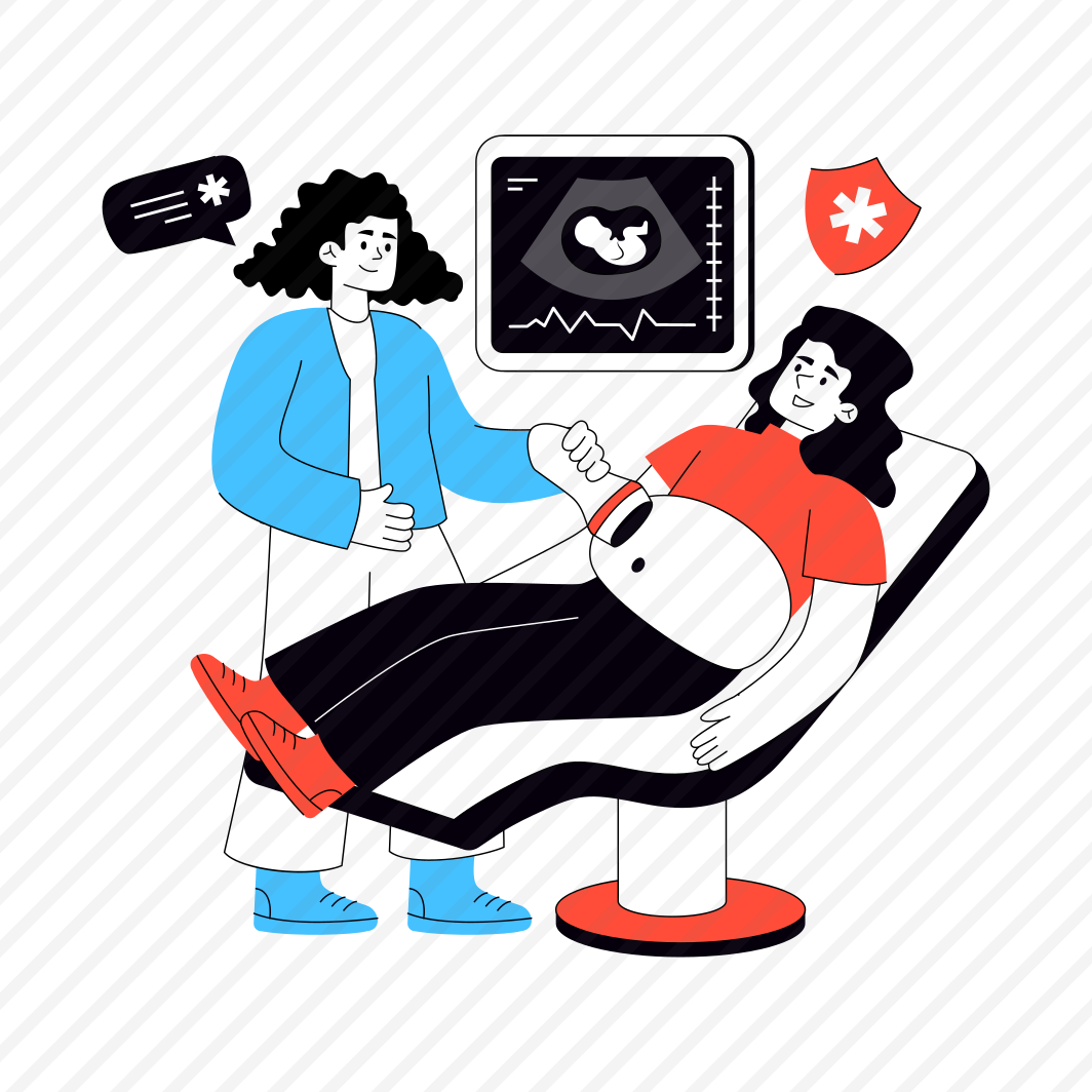 Doctor Doing Ultrasound, Sonography, Ultrasonography, Ecography, Sonogram, preview