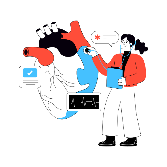 Heart Doctor, Heart Physician, Heart Surgeon, Medical Consultant, Cardiologist illustration