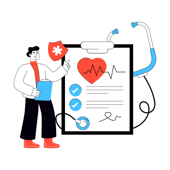 Heart Report, Health Report, Cardio Report, Ecg Report, Medical Report illustration