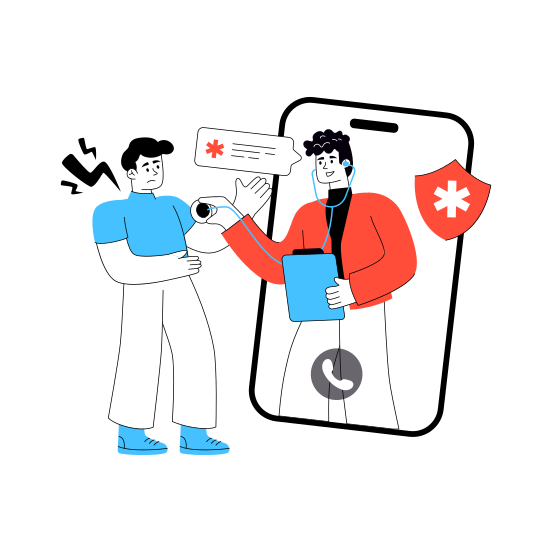 Online Patient Checkup, Doctor Patient, Doctor Consultation, Doctor Patient Talking, Physical Checkup illustration