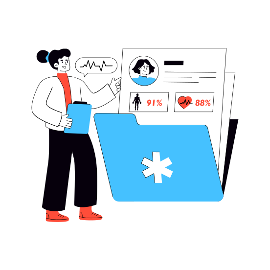Patient Folder, Medical Document, Medical Doc, Medical File, Medical Archive illustration