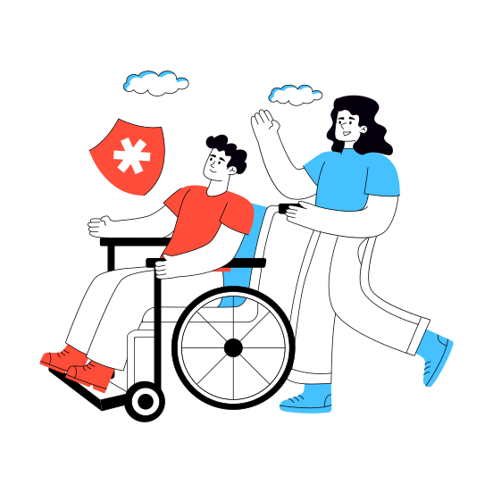 Wheelchair, Handicap, Electric Chair, Immobility, Paralyzed illustration