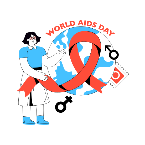 World Aids Day, Aids Awareness, Hiv Day, Hiv Awareness, Global Awareness illustration