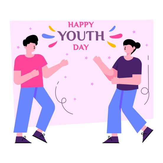 Happy Youth Day, International Youth Day, Event Celebration, Global Event Day, World Youth Day , illustration
