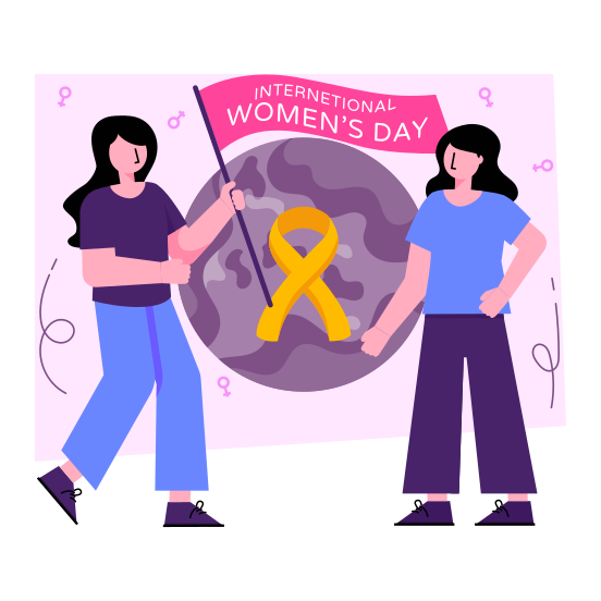 International Women's Day, Happy Feminine Day, World Women's Day, Celebration, Global Event Day, illustration