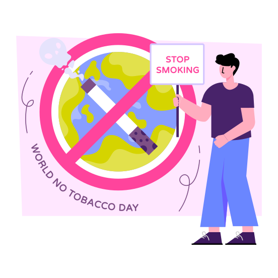 Stop Smoking, Smoking Ban, No Smoking, World No Tobacco Day, Global Event Day, illustration