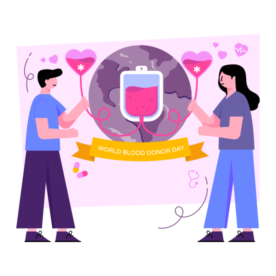 World Blood Donation Day, Happy Blood Donation Day, International Blood Donation Day, Event Celebration, Global Event Day, illustration