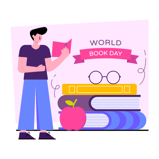 World Book Day, Happy Book Day, Event Celebration, Global Event Day, International Book Day, illustration