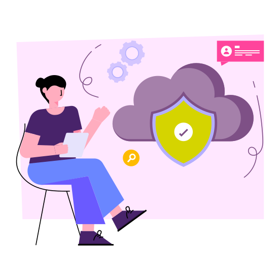 Cloud Security, Cloud Protection, Secure Cloud, Cloud Safety, Cloud Encryption , illustration