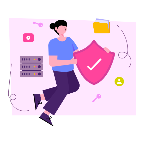 Data Security, Data Protection, Data Safety, Secure Data, Encrypted Data, illustration